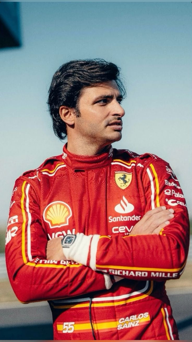 Carlos Sainz 2024 New Ferrari Race Suit -Dubai Racing Gear