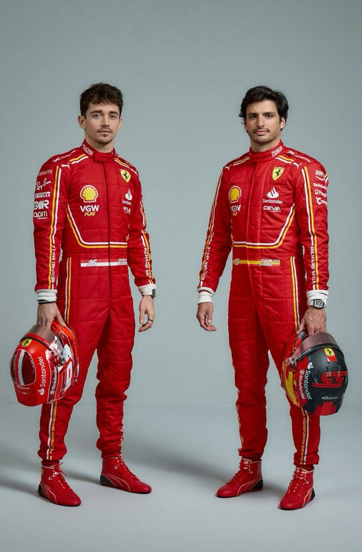 Carlos Sainz 2024 New Ferrari Race Suit -Dubai Racing Gear