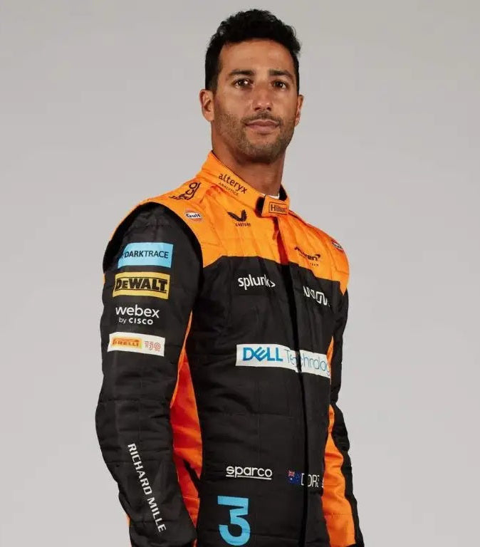 Daniel Ricciardo 2022 McLaren F1 Replica Race Suit - Dubai Racing Gear