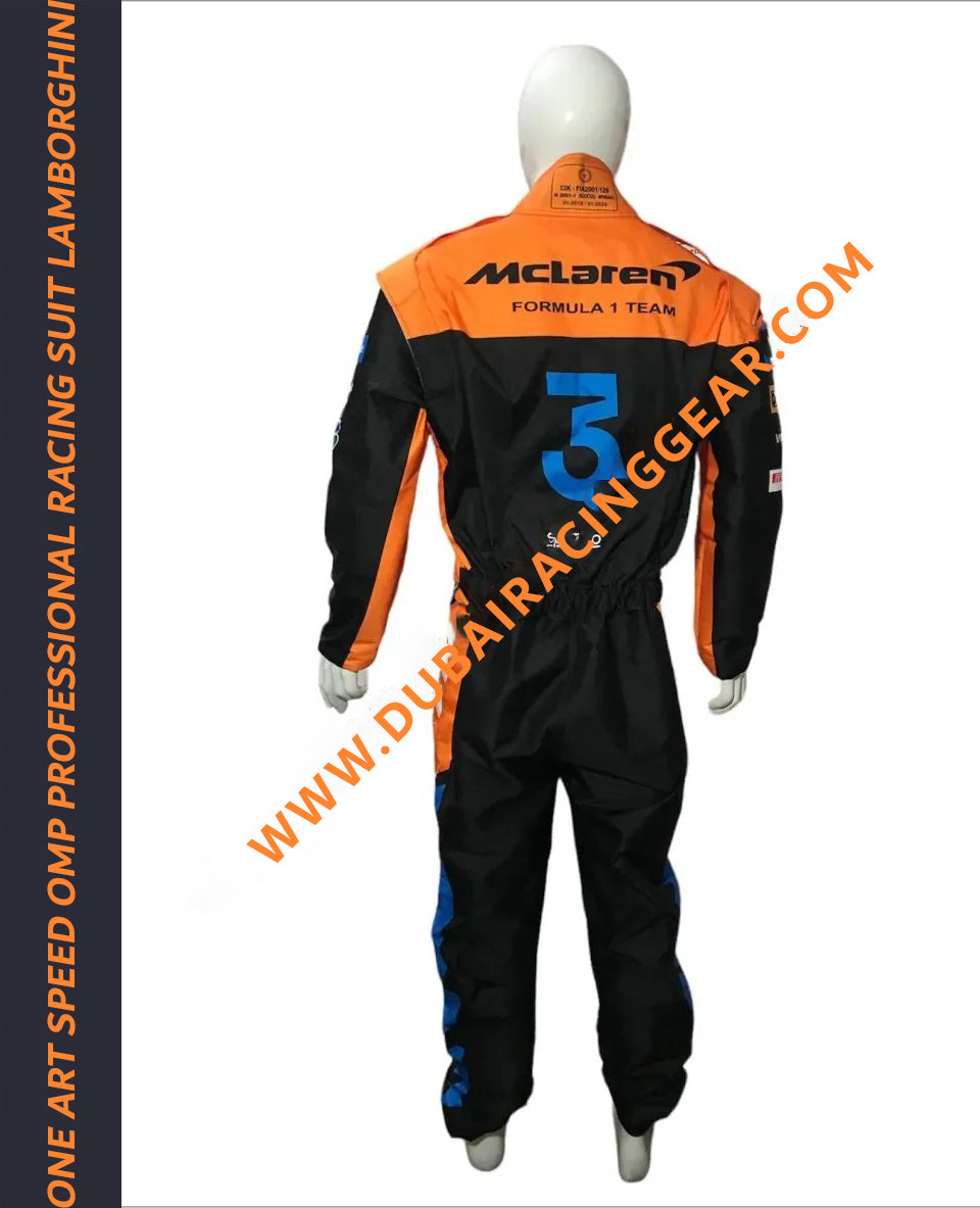 Daniel Ricciardo 2022 McLaren F1 Replica Race Suit - Dubai Racing Gear