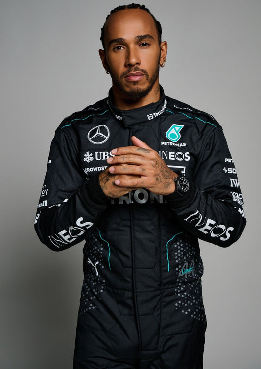 2024 Lewis Hamilton Mercedes AMG Petronas F1 Team Replica Race Suit-DemaskoSports