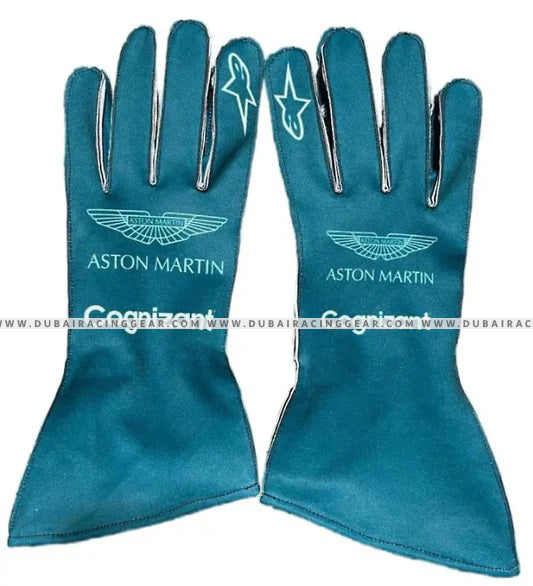 Aston Martin go kart-F1 Gloves - Dubai Racing Gear