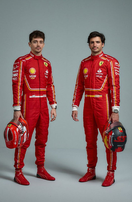 Charles Leclerc 2024 Ferrari Race Suit - Dubai Racing Gear