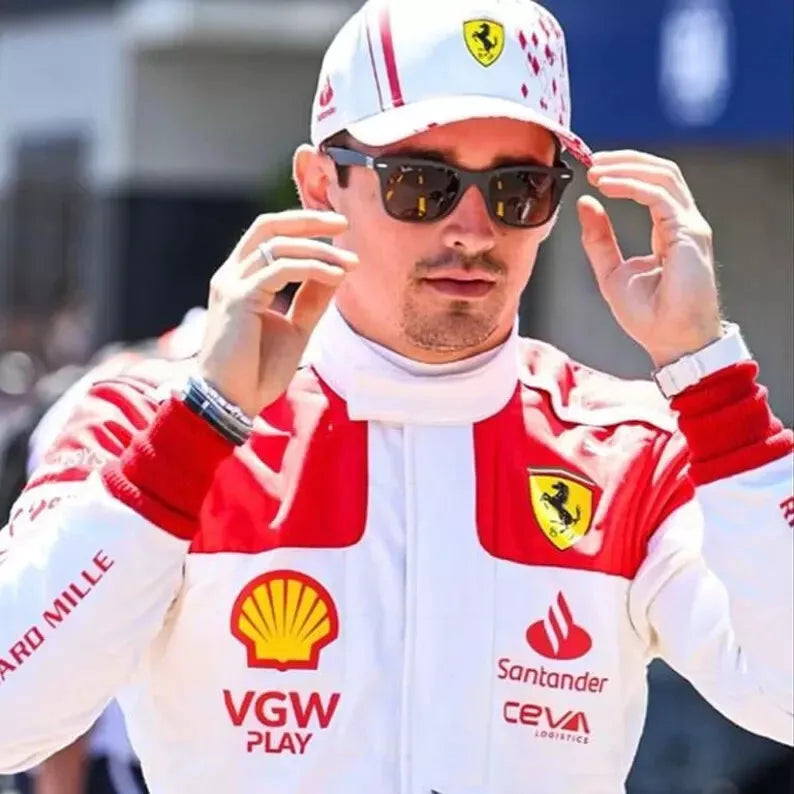 Charles Leclerc 2023 Monaco Ferrari Racing Suit