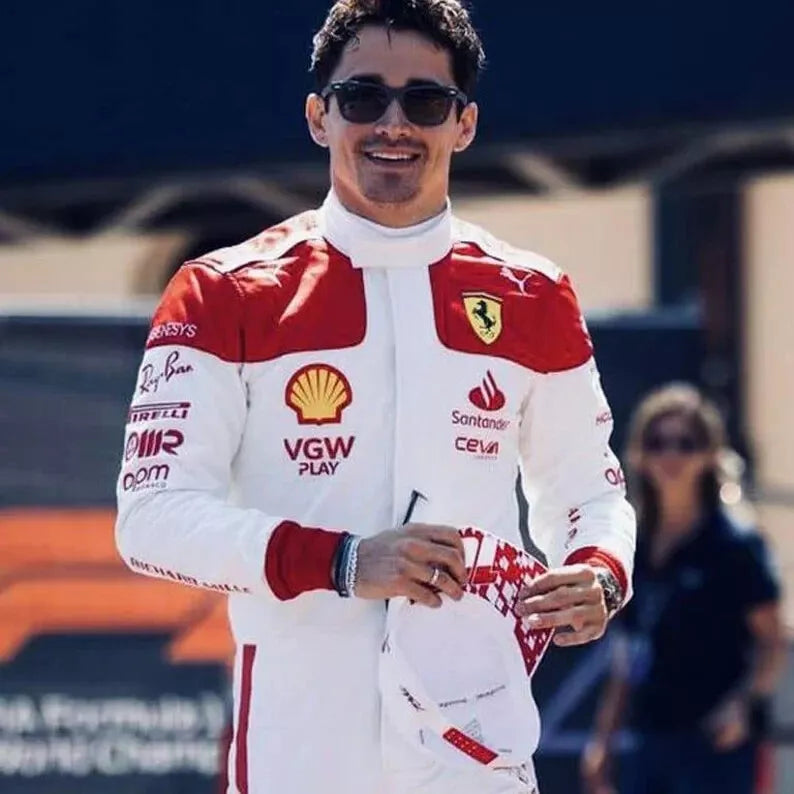 Charles Leclerc 2023 Monaco Ferrari Racing Suit